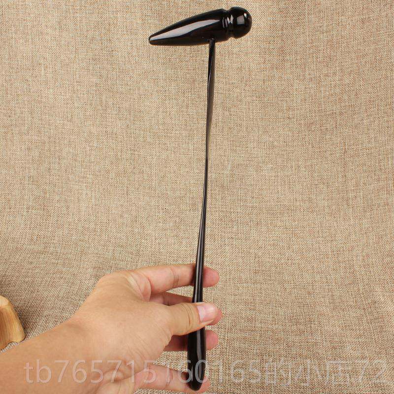 高档天然背牛角按摩锤敲打锤子拍养生神器经络捶肩颈腿部打力软弹