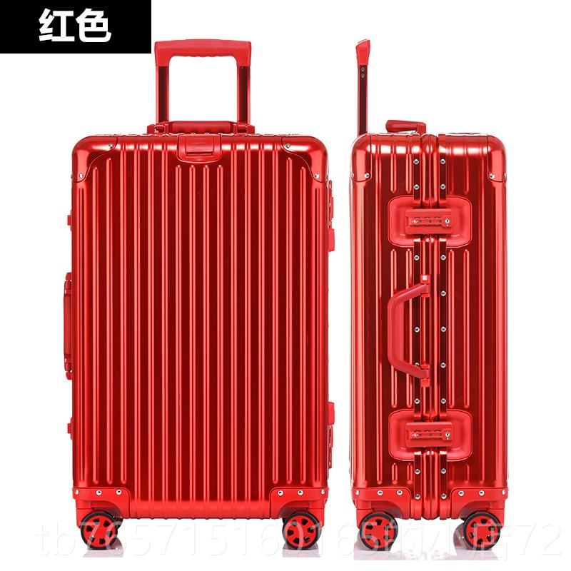 高档全铝镁合李金拉杆箱万女向轮行箱男32密码登机箱0寸硬箱子3旅