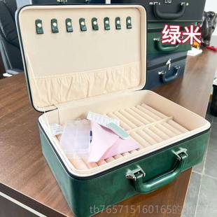 高档升级7位手箱展会首玉饰镯收纳盒子手提大容量多层镯翡翠箱收