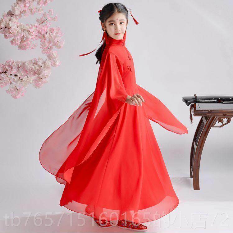 高档古风女汉服古装超仙中国风仙女飘逸古筝儿服服童演出服舞蹈童,童装/婴儿装/亲子装,汉服,淘宝优惠券,粉丝福利购,淘宝优惠卷