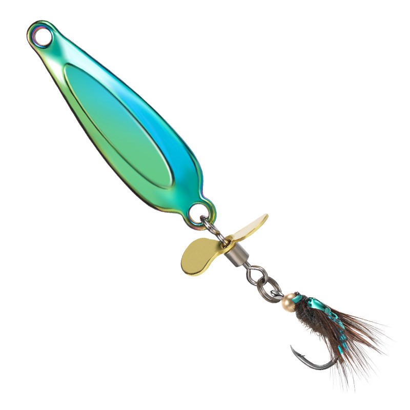 微物亮片路亚饵远投铁板路亚饵飞蝇钩装马口白条翘嘴淡水鱼假饵