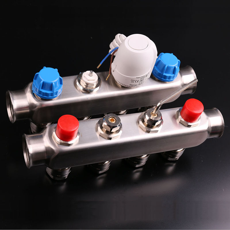 不锈钢分集水器地暖 2 3  5  7 8 9 10路DN规格智能分水器