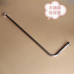 不锈钢拉丝多用性L型挂衣杆转角帘杆定制上墙顶装 客房小型衣帽架