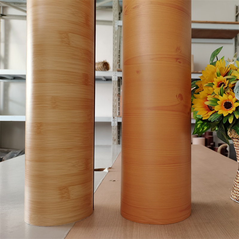 波音软片 家具翻新贴纸 橱柜自粘墙纸 不透竹纹贴纸 松木纹PVC软