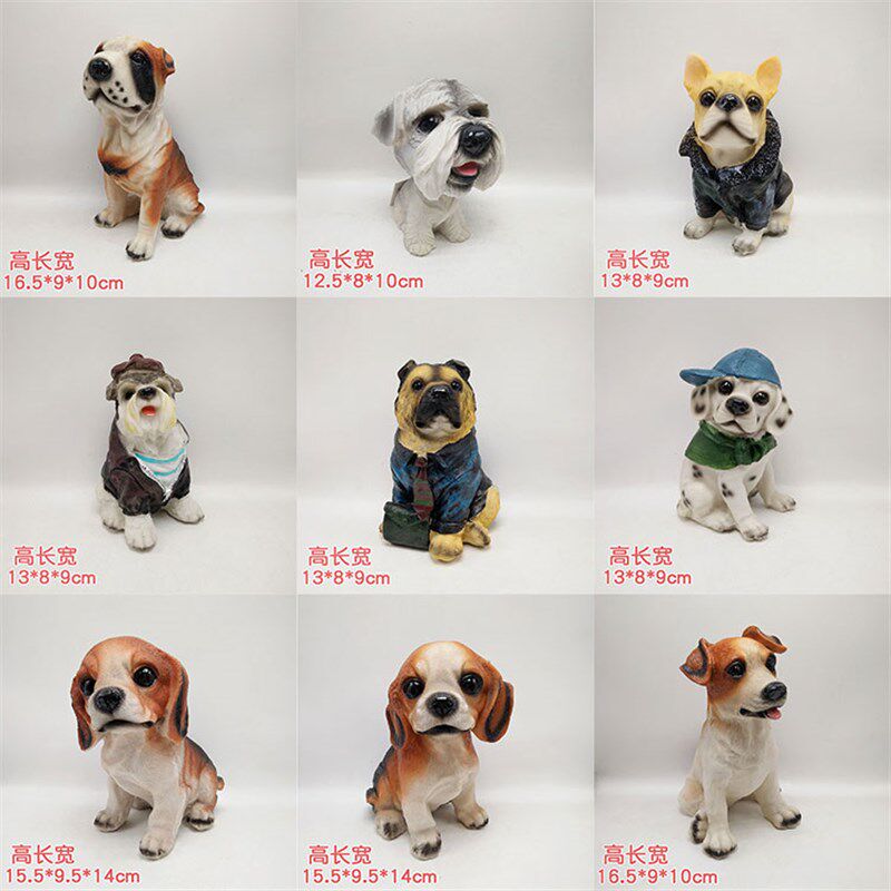大小号家居电视柜酒柜装饰品花园庭院树脂仿真柯基狗狗工艺品摆件