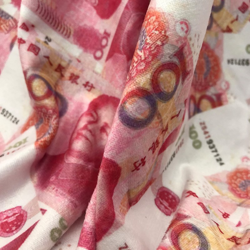 水晶绒 超柔 数码印花 布料抱枕 毛绒 娃衣床单 面料定制创意