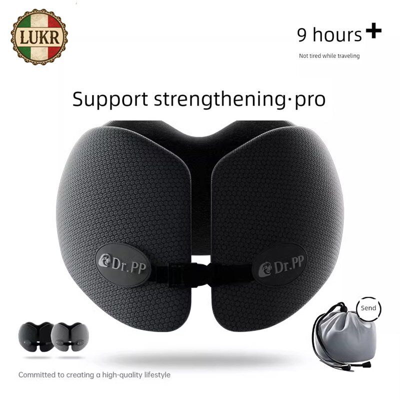 意大利Lukr记忆泡沫u型枕可存放u型枕颈部旅行枕飞机旅行枕颈椎颈