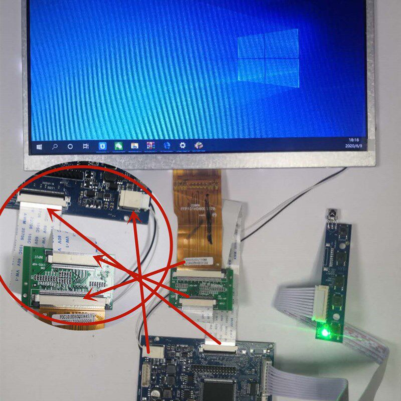 6.2寸7/8/9寸10.1寸车载导航60pin液晶屏HDMI VGA AV显示器驱动板