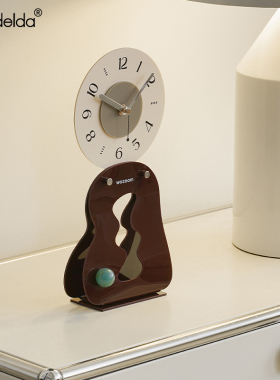 Mandelda办公桌面座钟书房卧室摆件客厅电视柜酒柜创意时钟装饰品