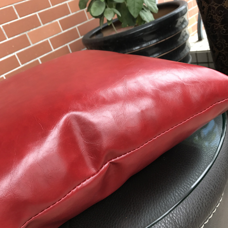 特惠高档PU皮质沙发靠垫纯色靠枕枕办公室抱枕汽车腰垫含芯