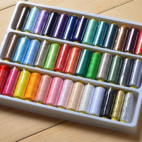 胜家蝴蝶缝纫机线家用39色缝衣线缝纫线涤纶线多色彩色小卷手缝线