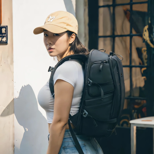 DEBY相机包双肩大容量佳能单反背包快取轻便防水相机电脑包适用于索尼富士尼康大疆稳定器RS4无人机御4摄影包