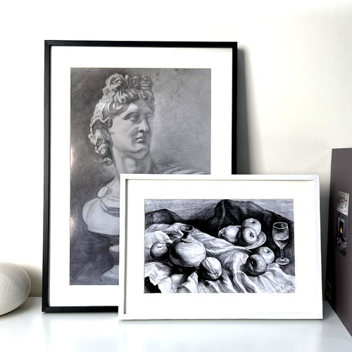 素描画框2k4k8k16k裱框四开水粉水彩手绘画外框16寸A3A4相框挂墙