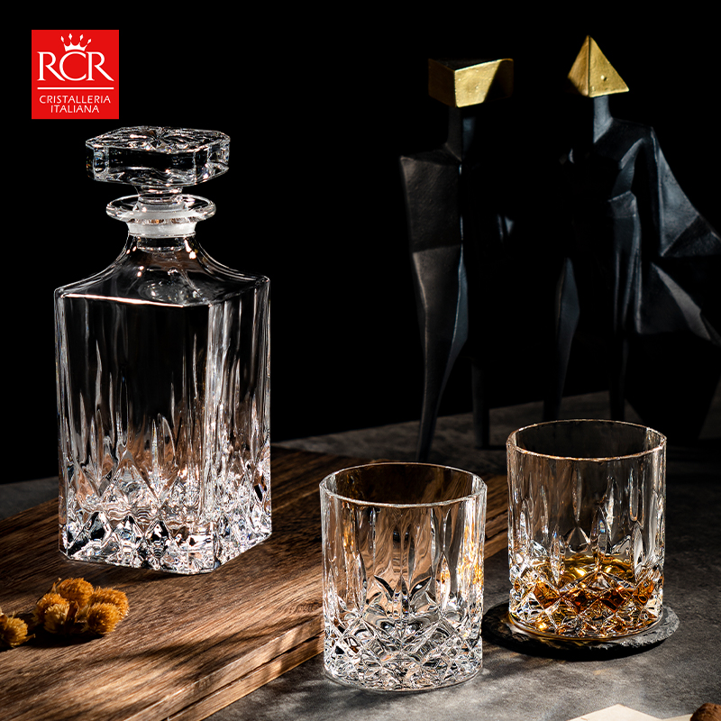 RCR意大利进口威士忌酒杯套装水晶玻璃杯洋酒杯套装酒樽送礼盒装
