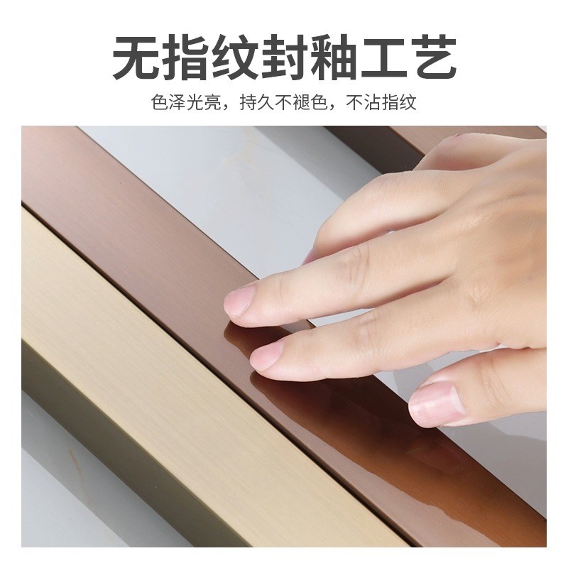 玻璃门拉手方管弯黑色不锈钢灰色黑钛金玫瑰金有框木门拐角把手
