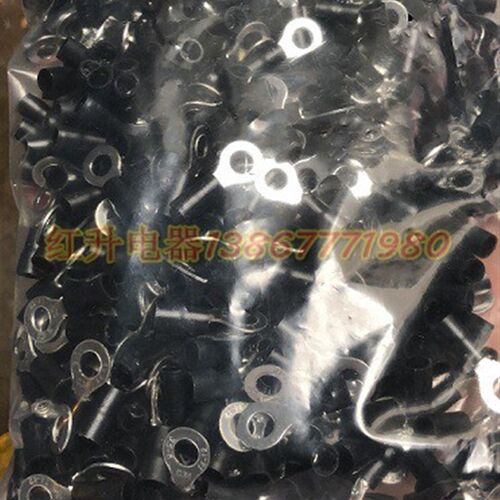 圆形预绝缘端头RV3.5-6 L冷压接线端子500只/包 黄铜