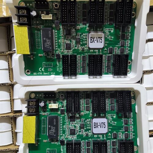 仰邦全彩接收卡BX-V75 V1.0版本板载12口LED全彩显示屏控制卡