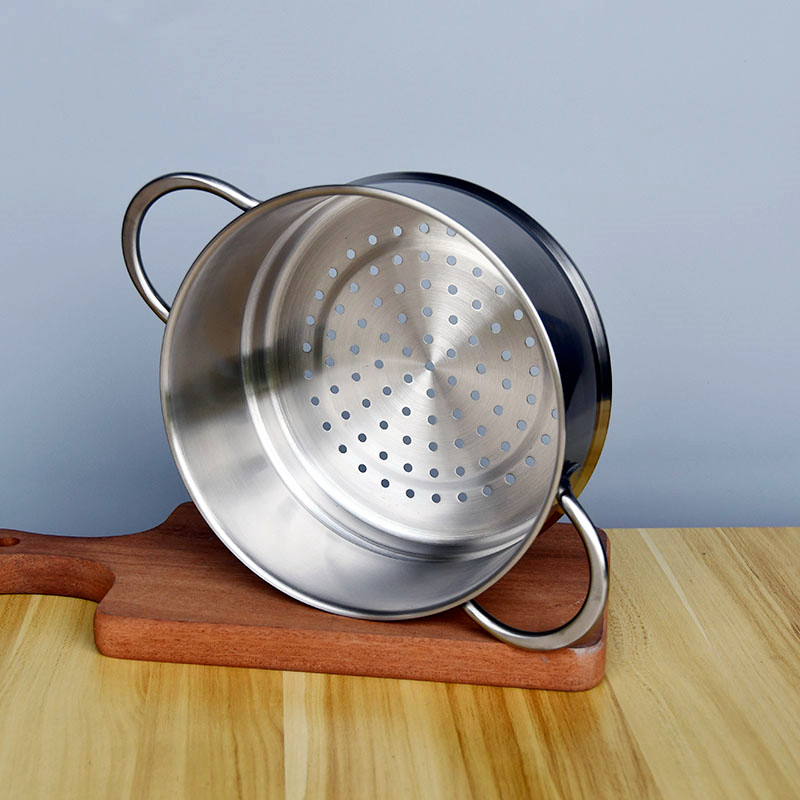 18-10不锈钢耳蒸笼沥水篮辅食奶锅蒸屉家用蒸格可叠加1-2cm