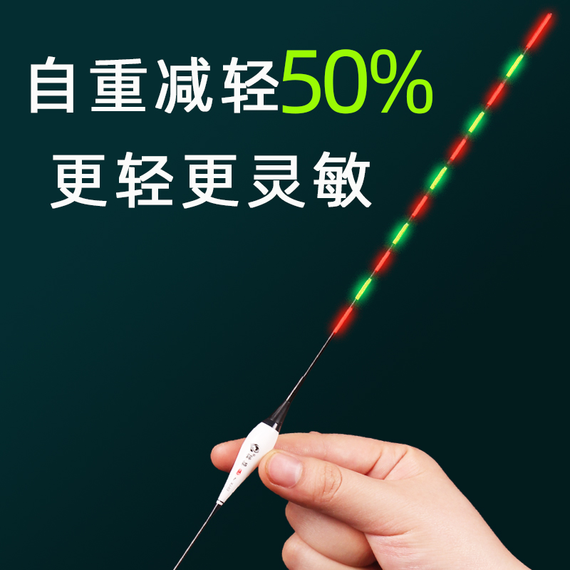 超灵敏细尾31电池电子漂夜光漂日夜两用短鲫鱼专用水下无影超亮