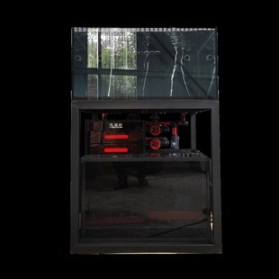 工厂直销2023新款 全揹包专业岩板金鱼缸80方缸工业风 兰寿缸一体式