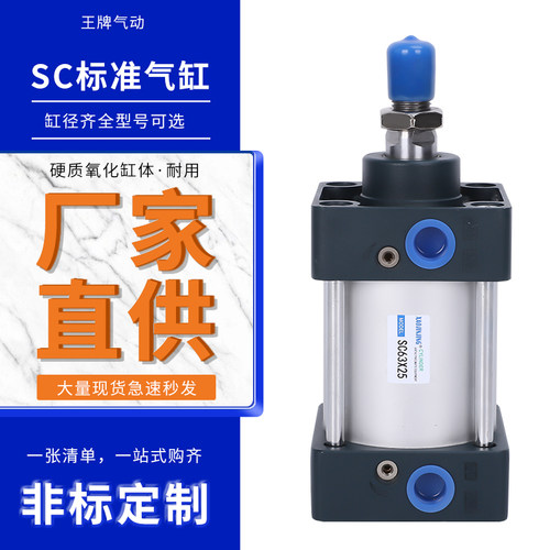sc63标准气缸小型气动大推力sc32x40x50x75x80x100x125x160x180-S
