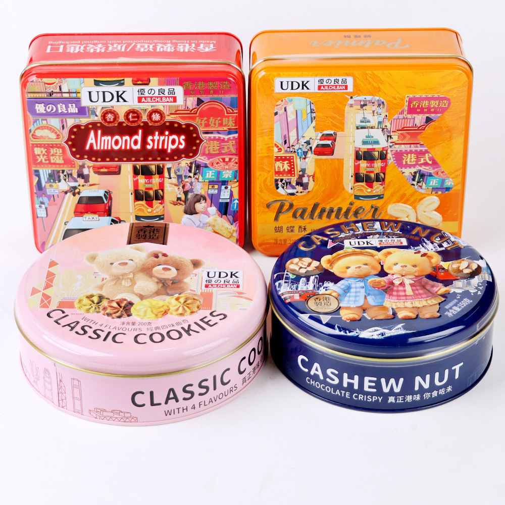 香港进口优之良品曲奇饼蝴蝶酥杏仁酥酥脆网红进口年货伴手礼零食