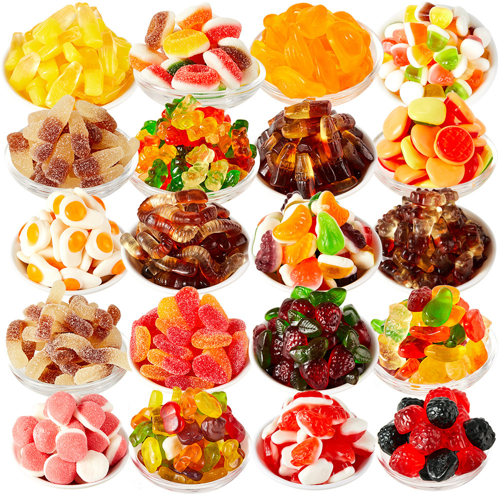 优之良品橡皮糖多口味款式儿童QQ软糖水果味可乐软糖袋子小零食