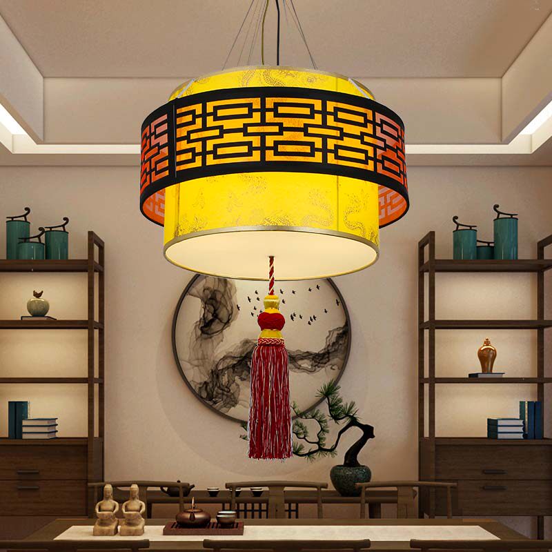 中式灯饭厅火锅店吊灯湘菜馆饭店包厢灯茶室走廊过道中式灯笼吊灯