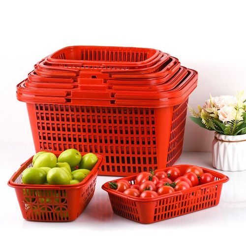 春季草莓篮一次性水果采摘篮手提带盖草莓篮方形杨梅篮子砂糖橘篮