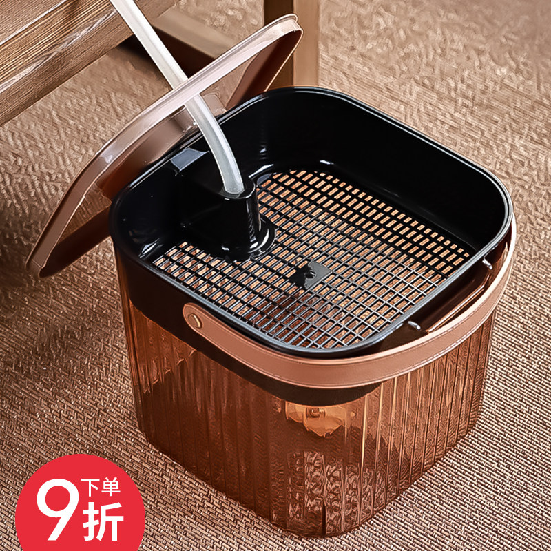 茶水桶废水桶茶渣桶茶具配件加大容量茶道茶叶垃圾分离过滤排水桶
