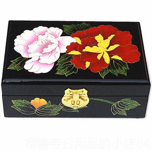正品高档精遥致平漆器首盒202饰4新款古风小纯手工木带质锁中国风