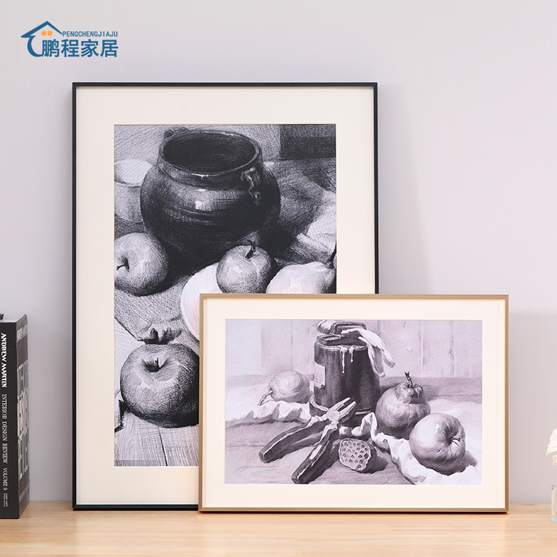 铝合金画框装裱定制a3A4素描水彩美术作品A1a2相框空框4k8开挂墙