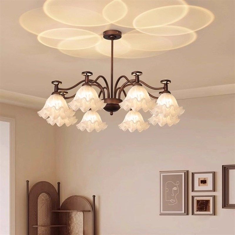 广东中山2025复古客厅吊灯铁艺玻璃灯罩创意设计师简约大气灯具,家装灯饰光源,客厅吊灯,淘宝优惠券,粉丝福利购,淘宝优惠卷