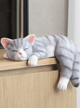 慧心巧聚睡觉猫咪摆件桌面玄关高级感小众办公桌装饰客厅卧室摆设