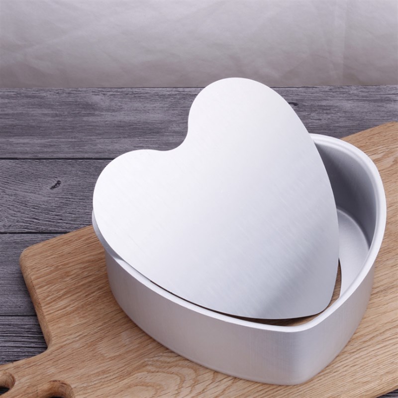 铝合金阳极 爱心形活底蛋糕模 6/8寸心型活动蛋糕模具 烘焙模具
