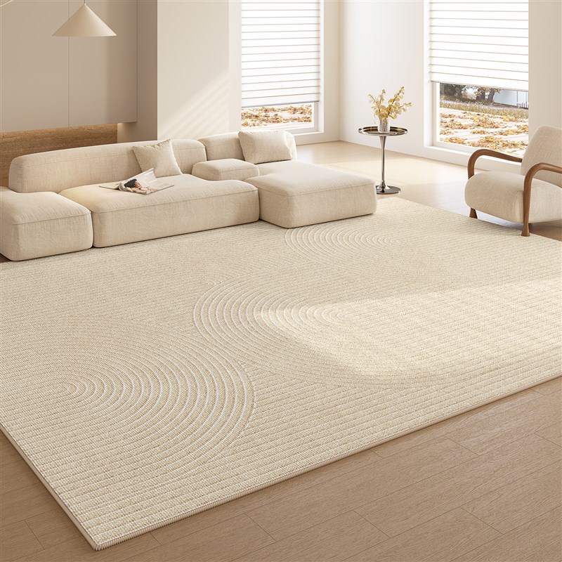 客厅地毯2025新款免洗可擦家用奶油风沙发茶几地垫卧室床边毯防水