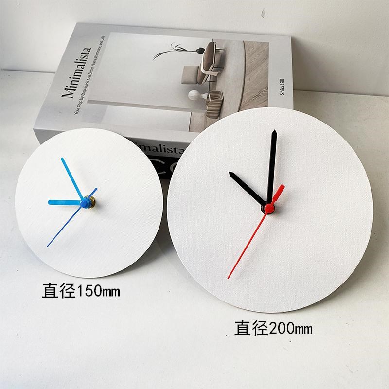 空白diy时钟机芯美术绘画创意材料自制手工钟表静音全指针钟面