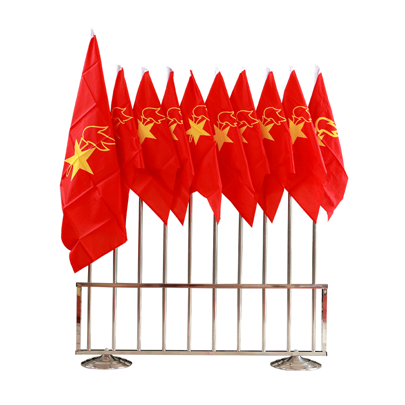 少先队旗架伸缩旗杆学校室内活动文化墙布置中队旗定制不锈钢架子