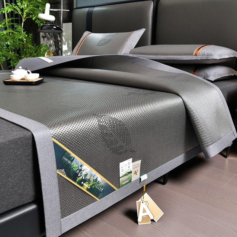 A类冰丝藤席三件套空调软席可折叠单人双人席子夏季家用裸睡凉席,床上用品,冰丝席,淘宝优惠券,粉丝福利购,淘宝优惠卷