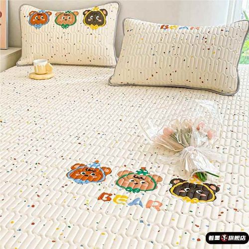 夏季乳胶凉席冰丝席床单三件套可机洗夏季儿童学生宿舍简约风