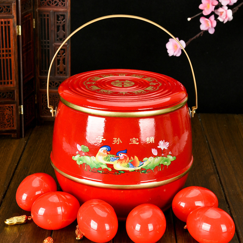 婚庆用品红色特大号子孙桶新娘陪嫁结婚新款摆配件子孙桶三件套装,节庆用品/礼品,子孙桶,淘宝优惠券,粉丝福利购,淘宝优惠卷