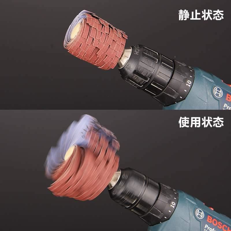 百叶轮打磨棒头内片圆柱砂轮型柄带抛光砂纸研磨N木头木工孔沙