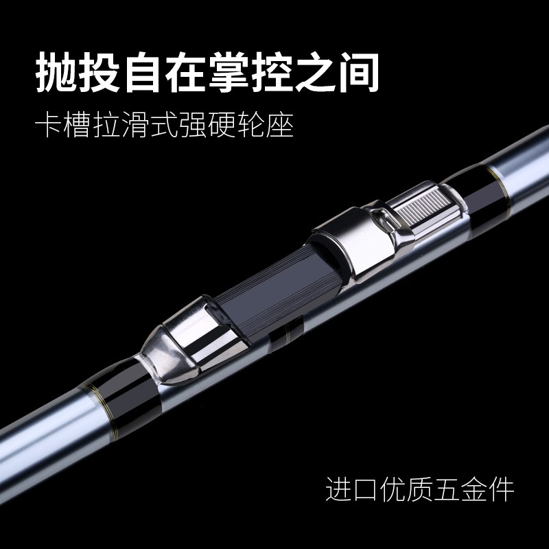 阿蒙森刺客中长节海钓超轻超硬斜导环大导环3号远投滑漂矶钓竿