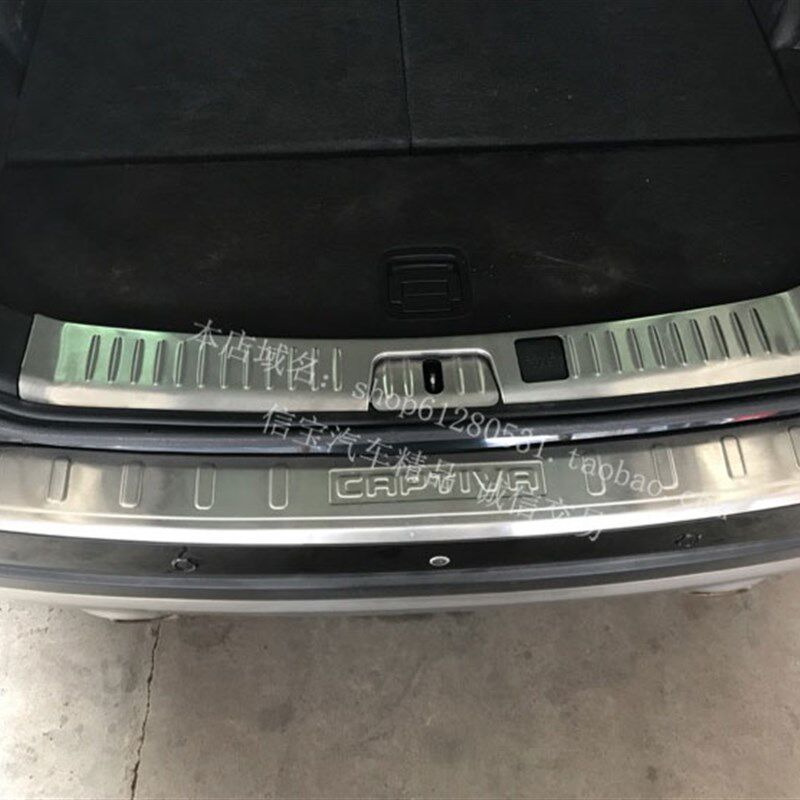 08-17款科帕奇后护板 后备箱防护脚踏板不锈钢改装后杠踏板门槛条