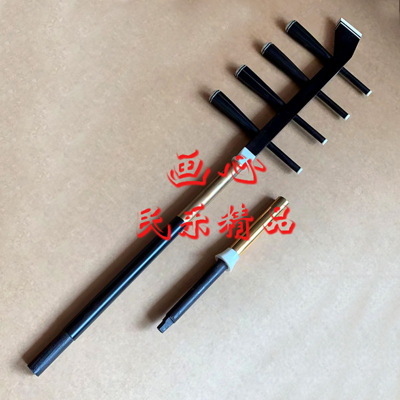 高音四胡杆红木黑檀中音低音琴杆带四根轴手工打磨抛光四弦配件杆
