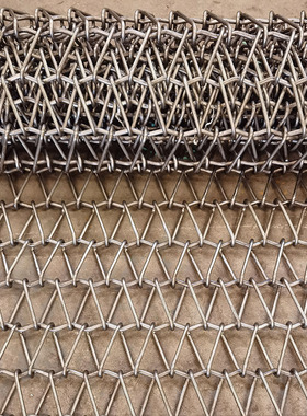 304抛丸机网带丝径5mm大节距喷砂机网带耐高温除锈除沙清理输送带