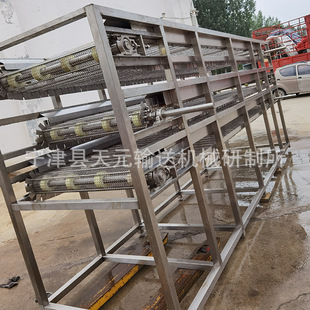 果蔬网带烘干机 食品降温多层网带输送线 定制网带式 输送机