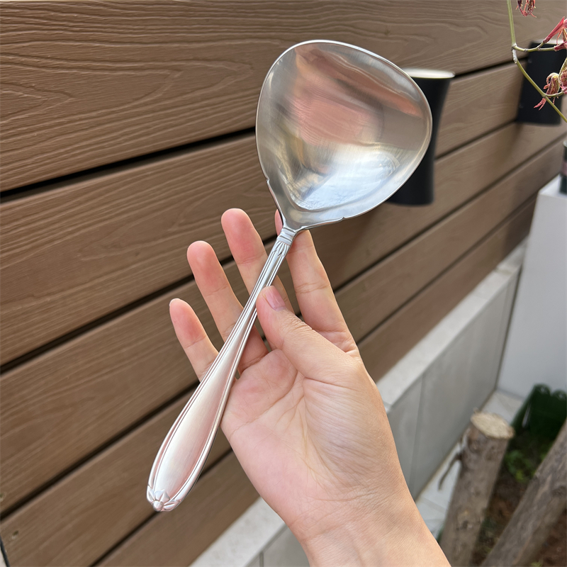 【大桃勺】公用勺30不锈钢公餐勺分餐勺大公勺超大号调羹米饭勺