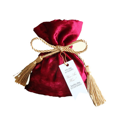 结婚喜糖袋婚庆专用喜糖盒子新款红丝绒婚礼糖果礼盒订婚喜糖袋子