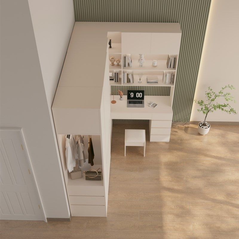 定制衣柜书桌一体 分段式新款2024爆款 L型90度转角简约现代衣橱